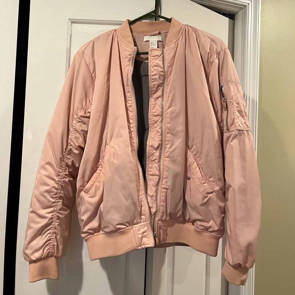 Pink bomber jacket